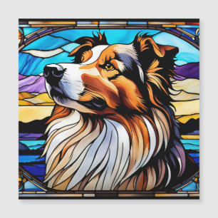 Tarjeta magnética de vidrio manchado de color