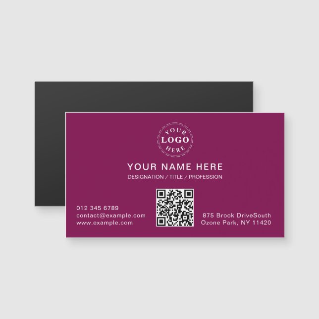 Tarjeta magnética de vino sólido con su informació (Anverso/Reverso)