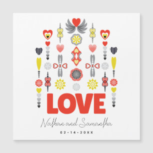 Tarjeta magnética del amor al aniversario Minimali