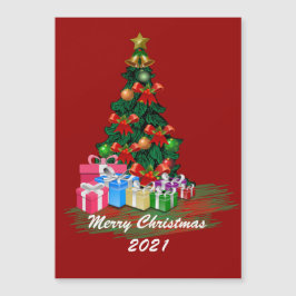 Tarjeta magnética del árbol de Navidad