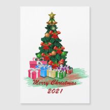 Tarjeta magnética del árbol de Navidad