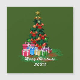 Tarjeta magnética del árbol de Navidad