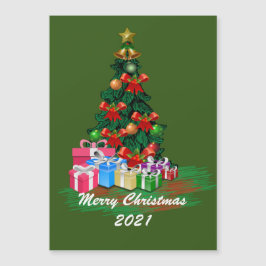Tarjeta magnética del árbol de Navidad