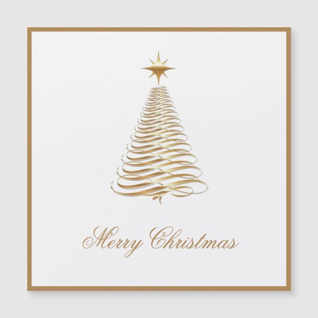 Tarjeta magnética del árbol de Navidad de Golden S (Anverso)