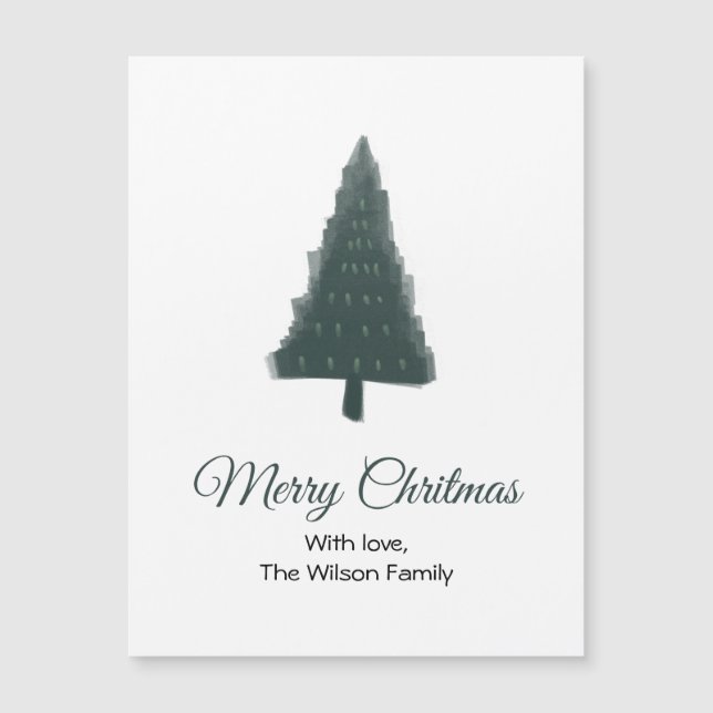 Tarjeta magnética del árbol de pino verde para Nav (Anverso)