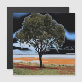 Tarjeta magnética del árbol individual del lago Be