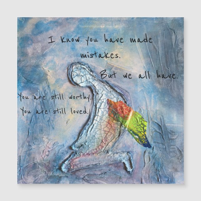 Tarjeta magnética del arte surrealista del ángel d (Anverso)