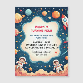 Tarjeta magnética del astronauta del niño espacial