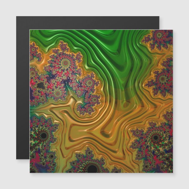 Tarjeta magnética del bosque fractal (Anverso/Reverso)