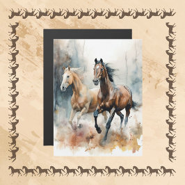 Tarjeta magnética del caballo salvaje occidental