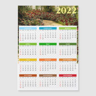 Tarjeta magnética del calendario 2022