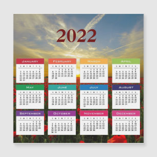 Tarjeta magnética del calendario 2022