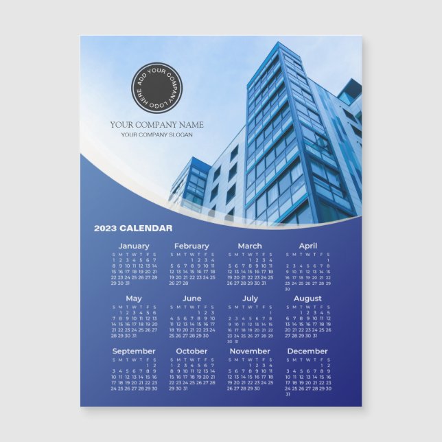 Tarjeta magnética del calendario 2023 con foto y l (Anverso)