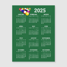 Tarjeta magnética del calendario Billiards Balls P
