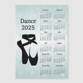 Tarjeta magnética del calendario Dance 2025