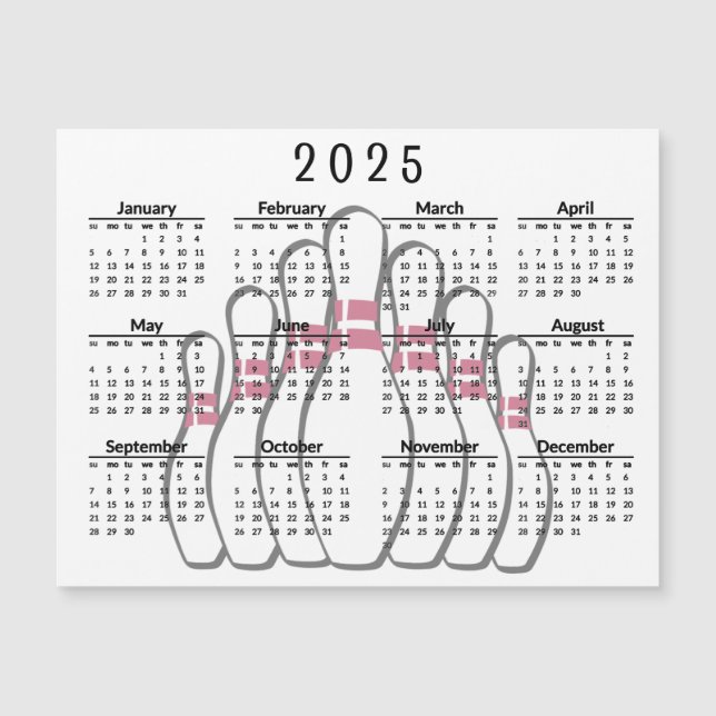 Tarjeta magnética del calendario de diseño de boli (Anverso)
