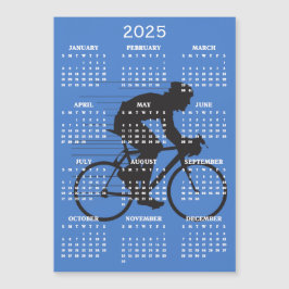 Tarjeta magnética del calendario de diseño de cicl