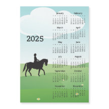 Tarjeta magnética del calendario de equitación 202