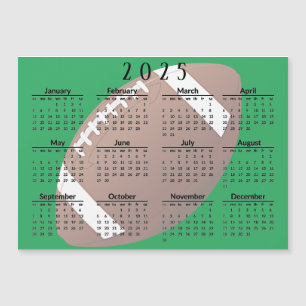 Tarjeta magnética del calendario de fútbol 2025
