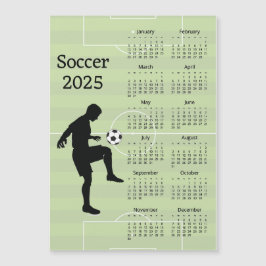 Tarjeta magnética del calendario de fútbol 2025