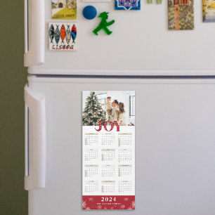 Tarjeta magnética del calendario de la alegría de