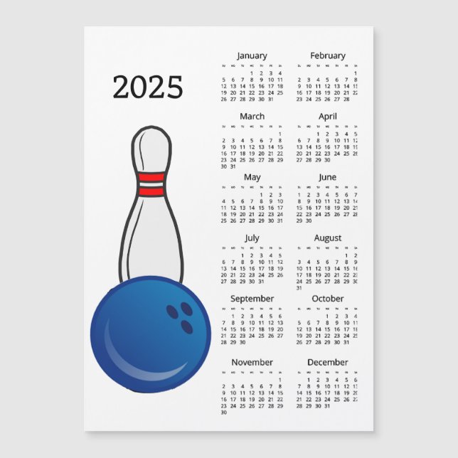 Tarjeta magnética del calendario de la bolera de b (Anverso)