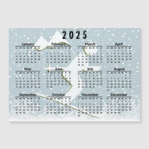 Tarjeta magnética del calendario de la escena de e