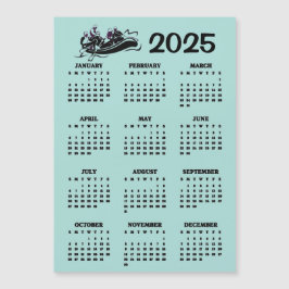 Tarjeta magnética del calendario de Rafting 2025