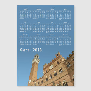 Tarjeta magnética del calendario de Siena, Italia