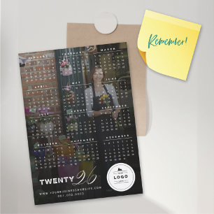 Tarjeta magnética del calendario de tipografía sim