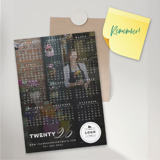 Tarjeta magnética del calendario de tipografía sim