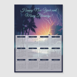 Tarjeta magnética del calendario de truenos y relá
