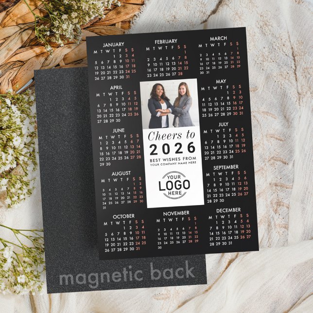 Tarjeta magnética del calendario negro brillante d (Subido por el creador)