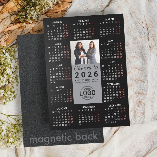 Tarjeta magnética del calendario negro brillante d (Subido por el creador)