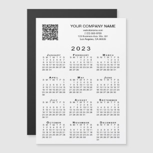 Tarjeta magnética del calendario QR Code 2023 para