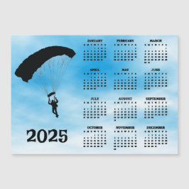 Tarjeta magnética del calendario Skydiving Design