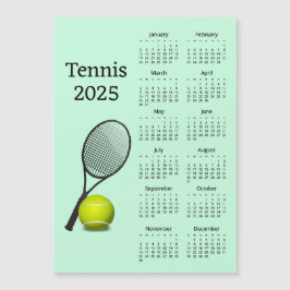 Tarjeta magnética del calendario Tennis 2025