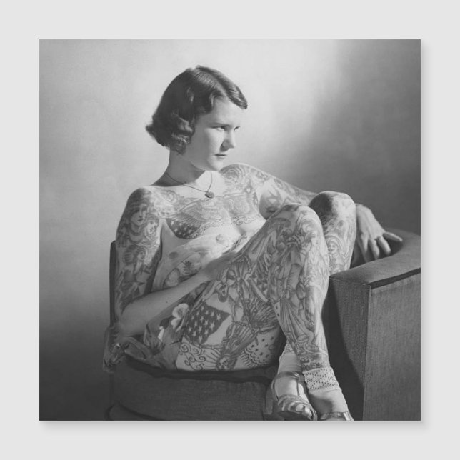 Tarjeta magnética del Chica del marinero tatuado V (Anverso)