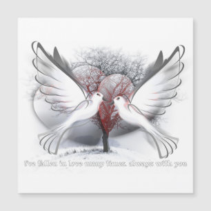 tarjeta magnética del día de San Valentín feliz