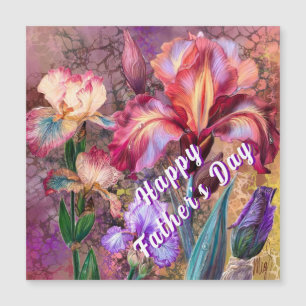 Tarjeta magnética del Día del Padre con iris color