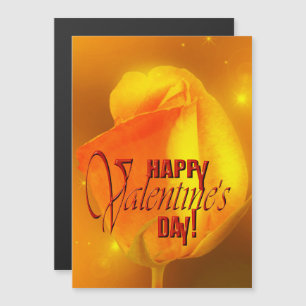 Tarjeta magnética del El día de San Valentín rosa 