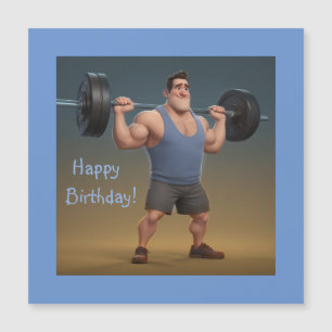 Tarjeta magnética del hombre de entrenamiento