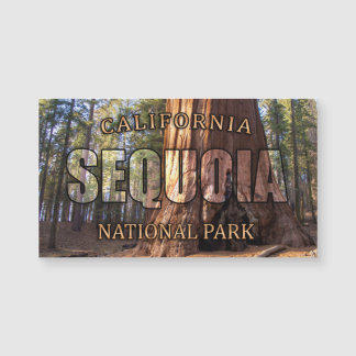 Tarjeta magnética del parque nacional de secoya