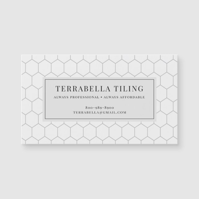 Tarjeta magnética del patrón de mosaico hexagonal  (Anverso)