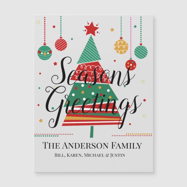Tarjeta magnética del Personalizable de árbol de N (Anverso)