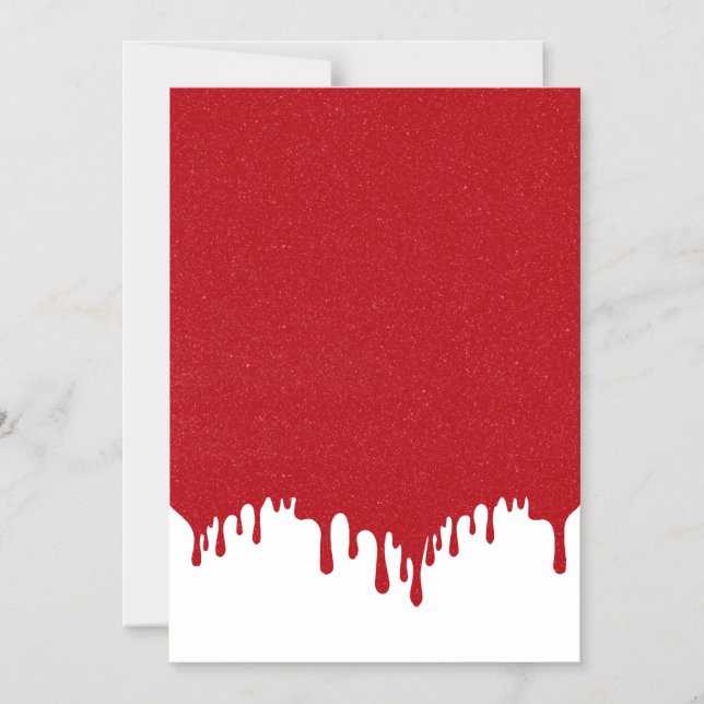 Tarjeta magnética del Personalizado de goteo rojo  (Anverso)