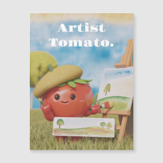 tarjeta magnética del tomate lindo