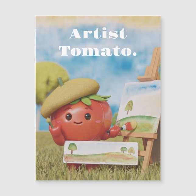 tarjeta magnética del tomate lindo (Anverso)