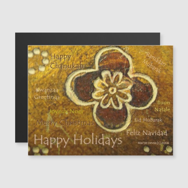 Tarjeta Magnética Delgada de Felices Fiestas Inter (Anverso/Reverso)