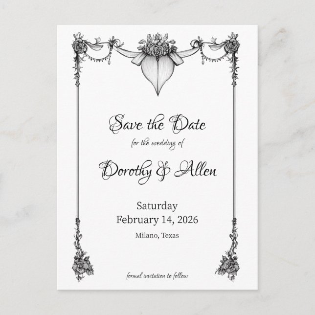 Tarjeta magnética delgada de minimalismo vintage (Anverso)